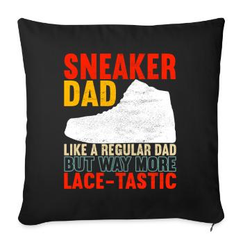 Sneakerhead Collectionneur de baskets - Housse de coussin décorative 45 x 45 cm - noir - Devant