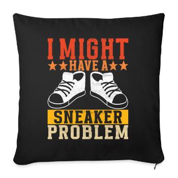 Sneakerhead Sneaker Collector - Sofa pillowcase 17,3'' x 17,3'' (45 x 45 cm) - black - Front