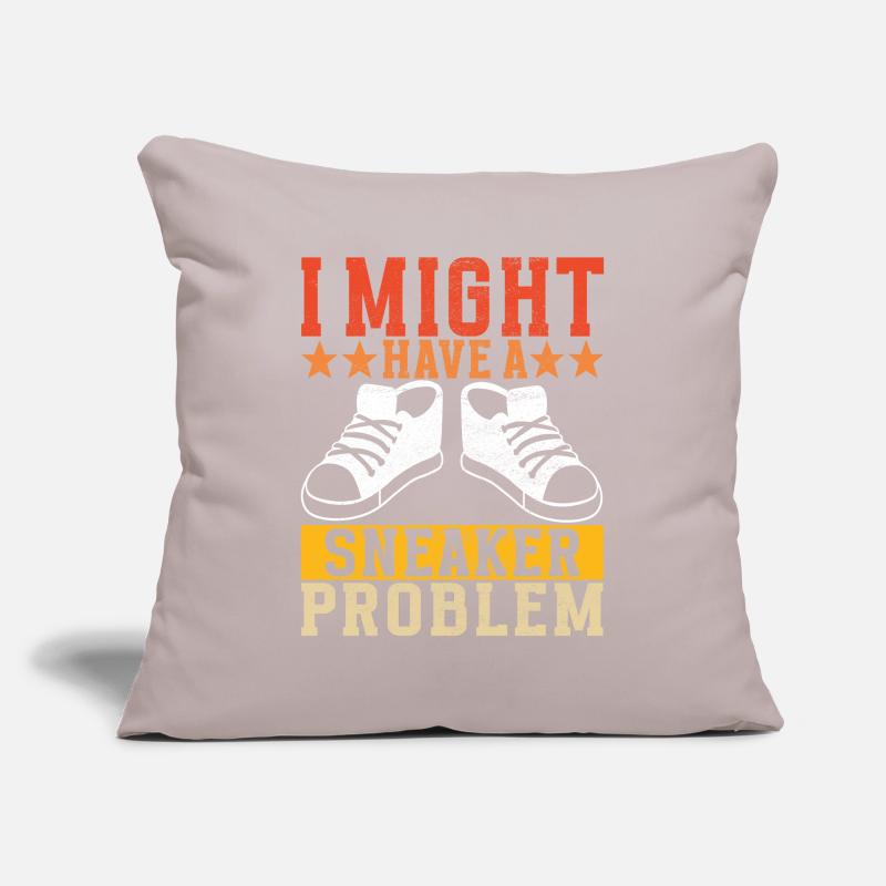 Sneakerhead Collectionneur de baskets Housse de coussin décorative 45 x 45 cm