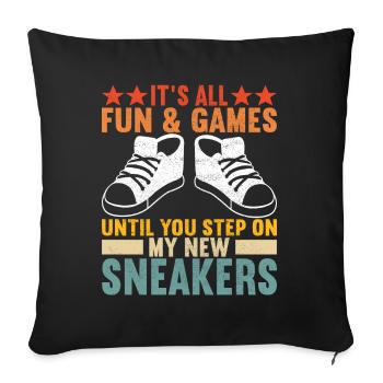 Sneakerhead Sneaker Collector - Sofa pillowcase 17,3'' x 17,3'' (45 x 45 cm) - black - Front