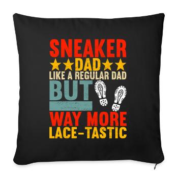 Sneakerhead Collectionneur de baskets - Housse de coussin décorative 45 x 45 cm - noir - Devant