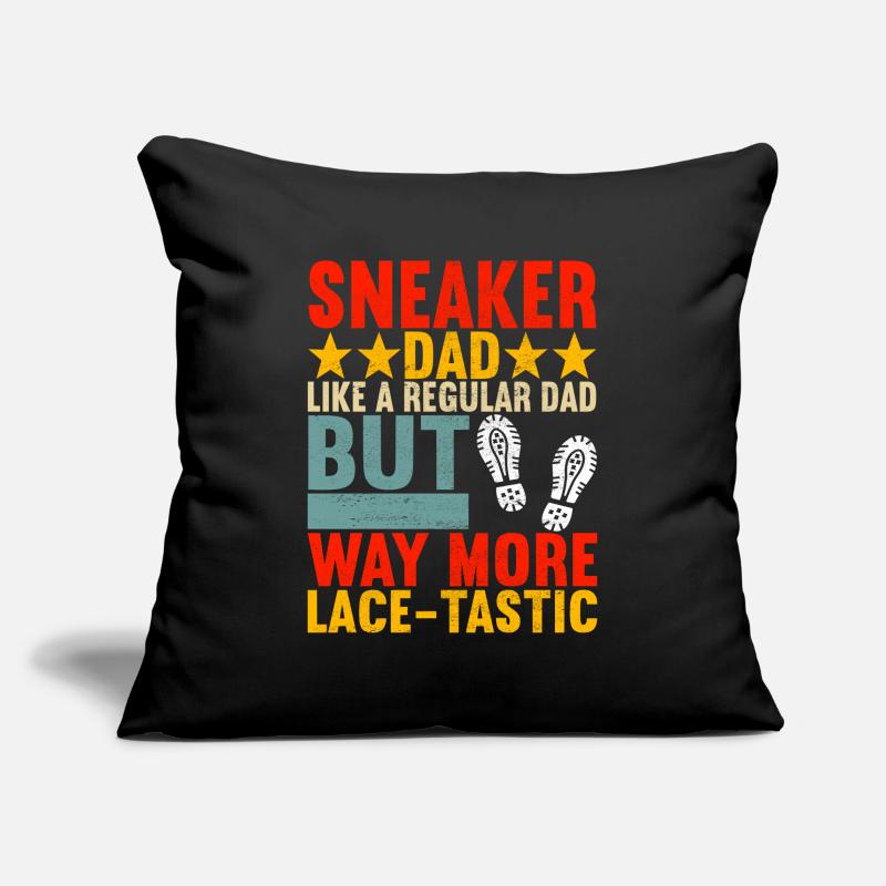 Sneakerhead Collectionneur de baskets Housse de coussin décorative 45 x 45 cm