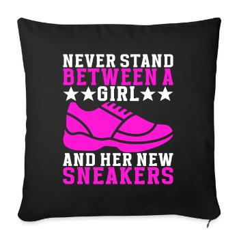 Sneakerhead Sneaker Collector - Sofa pillowcase 17,3'' x 17,3'' (45 x 45 cm) - black - Front