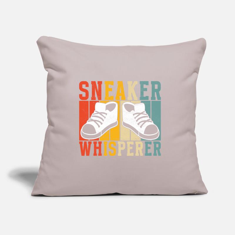 Sneakerhead Collectionneur de baskets Housse de coussin décorative 45 x 45 cm