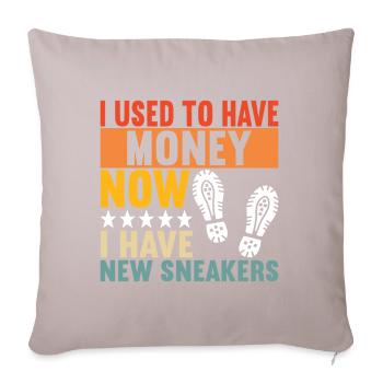 Sneakerhead Collectionneur de baskets - Housse de coussin décorative 45 x 45 cm - taupe clair - Devant
