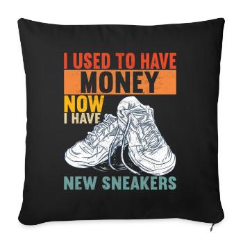 Sneakerhead Sneaker Collector - Sofa pillowcase 17,3'' x 17,3'' (45 x 45 cm) - black - Front