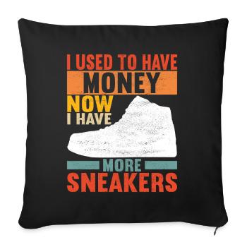 Sneakerhead Sneaker Collector - Sofa pillowcase 17,3'' x 17,3'' (45 x 45 cm) - black - Front