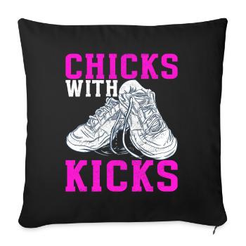 Sneakerhead Sneaker Collector - Housse de coussin décorative 45 x 45 cm - noir - Devant