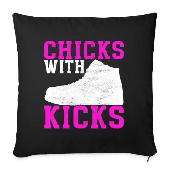 Sneakerhead Sneaker Collector - Sofa pillowcase 17,3'' x 17,3'' (45 x 45 cm) - black - Front