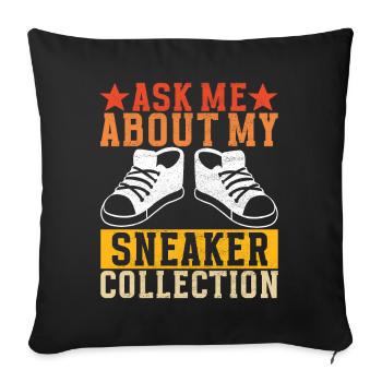 Sneakerhead Sneaker Collector - Sofa pillowcase 17,3'' x 17,3'' (45 x 45 cm) - black - Front