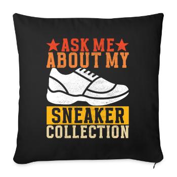Sneakerhead Sneaker Collector - Housse de coussin décorative 45 x 45 cm - noir - Devant