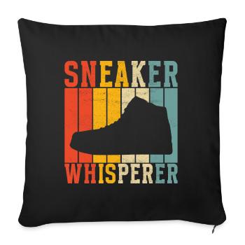 Sneakerhead Sneaker Collector - Sofa pillowcase 17,3'' x 17,3'' (45 x 45 cm) - black - Front