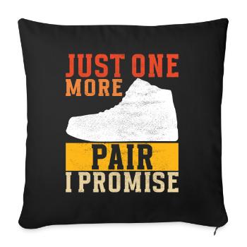 Sneakerhead Collectionneur de baskets - Housse de coussin décorative 45 x 45 cm - noir - Devant