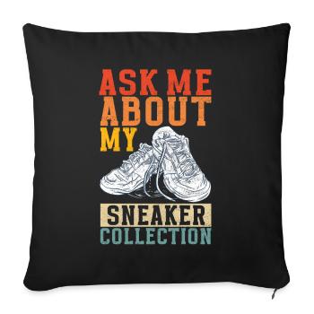 Sneakerhead Sneaker Collector - Sofa pillowcase 17,3'' x 17,3'' (45 x 45 cm) - black - Front
