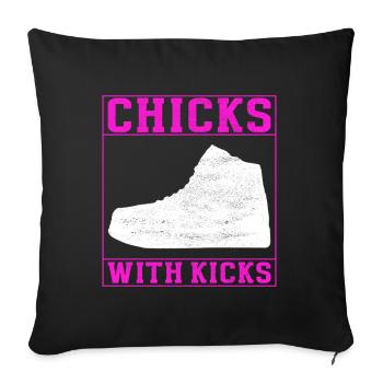 Sneakerhead Sneaker Collector - Housse de coussin décorative 45 x 45 cm - noir - Devant