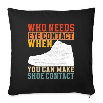Sneakerhead Sneaker Collector - Sofa pillowcase 17,3'' x 17,3'' (45 x 45 cm) - black - Front