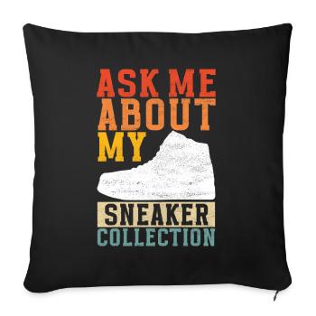 Sneakerhead Sneaker Collector - Housse de coussin décorative 45 x 45 cm - noir - Devant