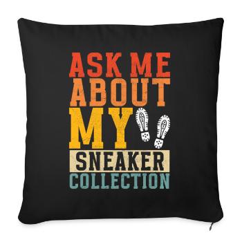 Sneakerhead Sneaker Collector - Sofa pillowcase 17,3'' x 17,3'' (45 x 45 cm) - black - Front