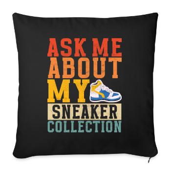 Sneakerhead Sneaker Collector - Housse de coussin décorative 45 x 45 cm - noir - Devant