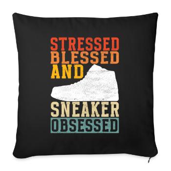 Sneakerhead Sneaker Collector - Housse de coussin décorative 45 x 45 cm - noir - Devant