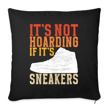 Sneakerhead Sneaker Collector - Sofa pillowcase 17,3'' x 17,3'' (45 x 45 cm) - black - Front
