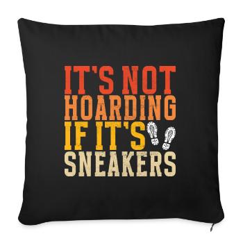 Sneakerhead Sneaker Collector - Sofa pillowcase 17,3'' x 17,3'' (45 x 45 cm) - black - Front