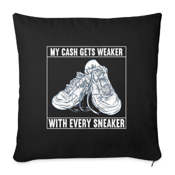 Sneakerhead Sneaker Collector - Housse de coussin décorative 45 x 45 cm - noir - Devant