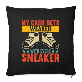 Sneakerhead Sneaker Collector - Housse de coussin décorative 45 x 45 cm - noir - Devant