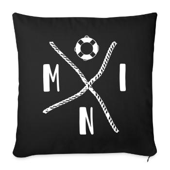 Moin Kreuz - Sofa pillowcase 17,3'' x 17,3'' (45 x 45 cm) - black - Front