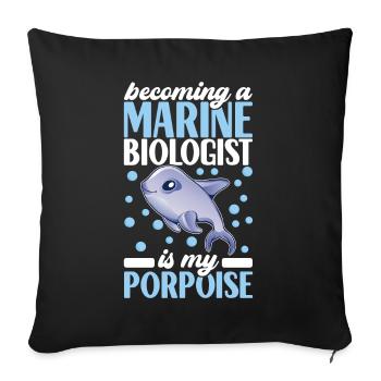 Marine Biology Marine Biologist - Sofa pillowcase 17,3'' x 17,3'' (45 x 45 cm) - black - Front