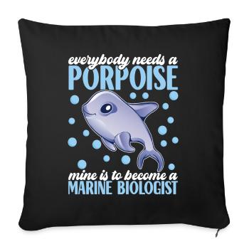 Marine Biology Marine Biologist - Sofa pillowcase 17,3'' x 17,3'' (45 x 45 cm) - black - Front