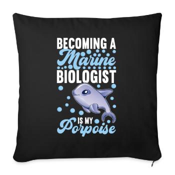 Marine Biology Marine Biologist - Sofa pillowcase 17,3'' x 17,3'' (45 x 45 cm) - black - Front