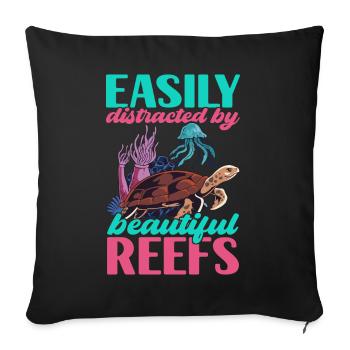 Marine Biology Marine Biologist - Sofa pillowcase 17,3'' x 17,3'' (45 x 45 cm) - black - Front