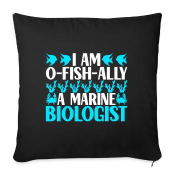 Marine Biology Marine Biologist - Sofa pillowcase 17,3'' x 17,3'' (45 x 45 cm) - black - Front