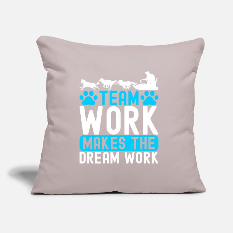 Sledding Sled Dogs Sofa pillowcase 17,3'' x 17,3'' (45 x 45 cm)