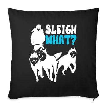 Traîneau Chiens de traîneau - Housse de coussin décorative 45 x 45 cm - noir - Devant