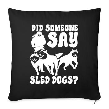 Traîneau Chiens de traîneau - Housse de coussin décorative 45 x 45 cm - noir - Devant