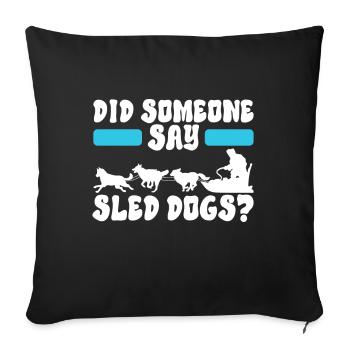 Traîneau Chiens de traîneau - Housse de coussin décorative 45 x 45 cm - noir - Devant