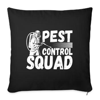 Pest Control Exterminator - Sofa pillowcase 17,3'' x 17,3'' (45 x 45 cm) - black - Front