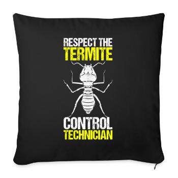 Pest Control Exterminator - Sofa pillowcase 17,3'' x 17,3'' (45 x 45 cm) - black - Front