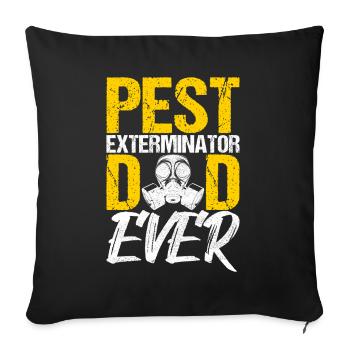 Pest Control Exterminator - Sofa pillowcase 17,3'' x 17,3'' (45 x 45 cm) - black - Front