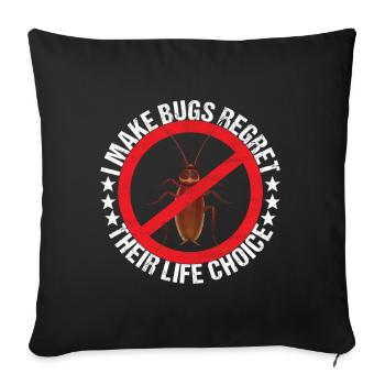 Pest Control Exterminator - Sofa pillowcase 17,3'' x 17,3'' (45 x 45 cm) - black - Front