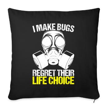 Pest Control Exterminator - Sofa pillowcase 17,3'' x 17,3'' (45 x 45 cm) - black - Front