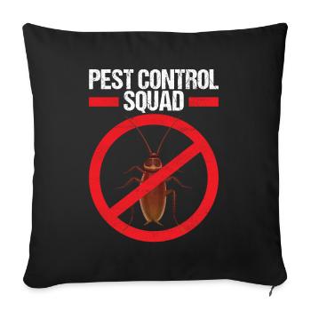 Pest Control Exterminator - Sofa pillowcase 17,3'' x 17,3'' (45 x 45 cm) - black - Front