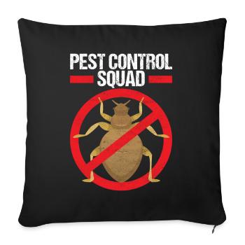 Pest Control Exterminator - Sofa pillowcase 17,3'' x 17,3'' (45 x 45 cm) - black - Front
