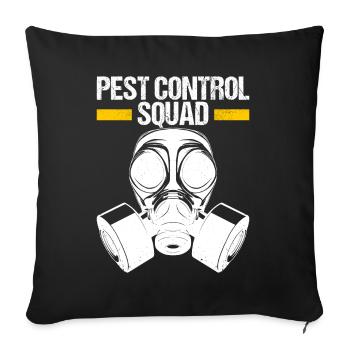 Pest Control Exterminator - Sofa pillowcase 17,3'' x 17,3'' (45 x 45 cm) - black - Front
