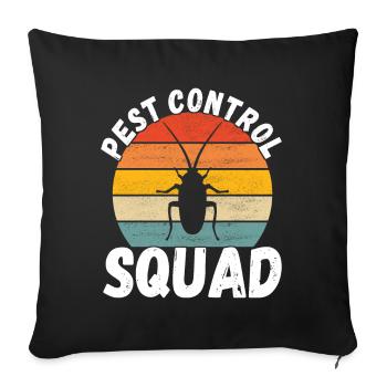 Pest Control Exterminator - Sofa pillowcase 17,3'' x 17,3'' (45 x 45 cm) - black - Front