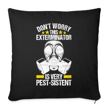 Pest Control Exterminator - Sofa pillowcase 17,3'' x 17,3'' (45 x 45 cm) - black - Front