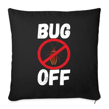 Pest Control Exterminator - Sofa pillowcase 17,3'' x 17,3'' (45 x 45 cm) - black - Front