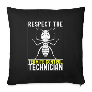 Pest Control Exterminator - Sofa pillowcase 17,3'' x 17,3'' (45 x 45 cm) - black - Front